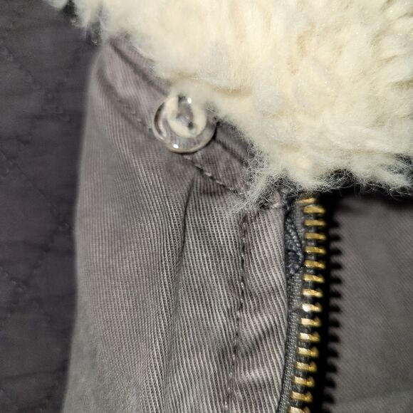 YOUNG FABULOUS & BROKE YFB Earhart Sherpa Collar Jacket Medium Cropped - Picture 5 of 9